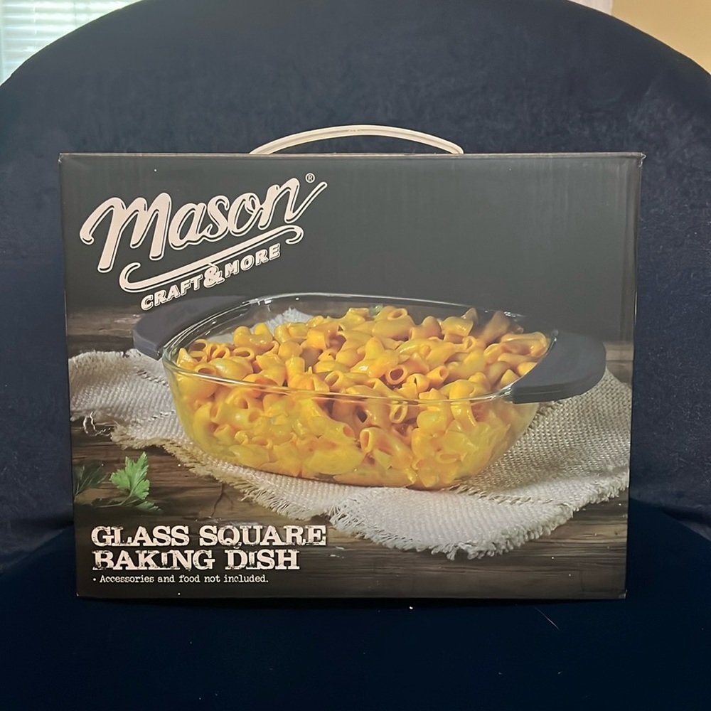 Mason glass square baking dish
